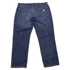 Carhartt Relaxed Fit Blue Cargo Carpenter Designer Work Jeans 42x32